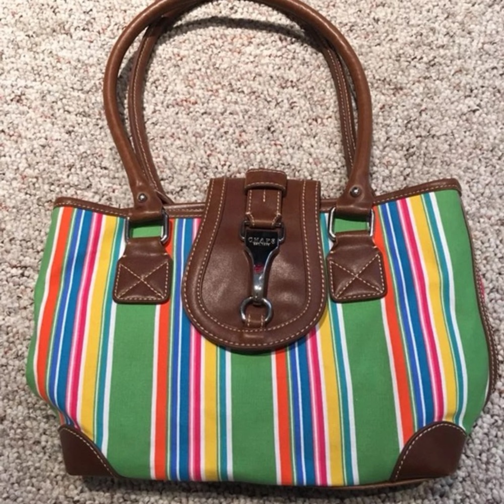 Chaps Striped Shoulder Bag